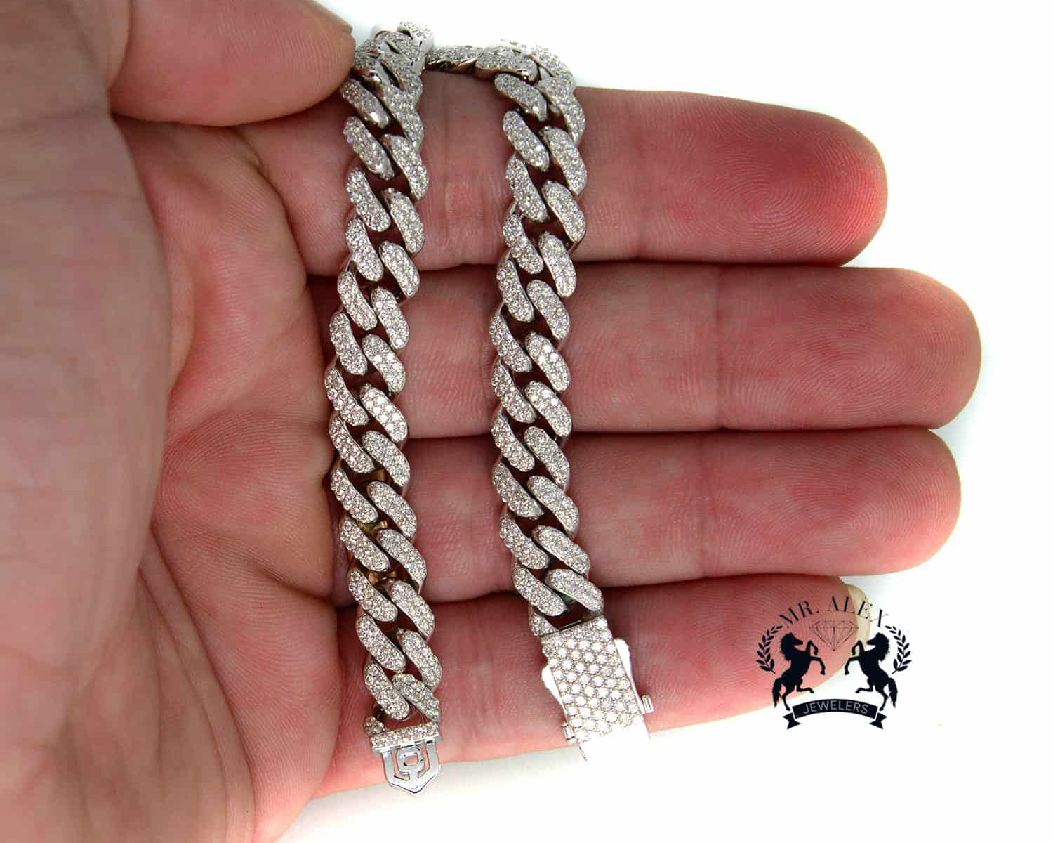 14k Luxury Miami Cuban Diamond Bracelet 4.00ct - Mr. Alex Jewelry