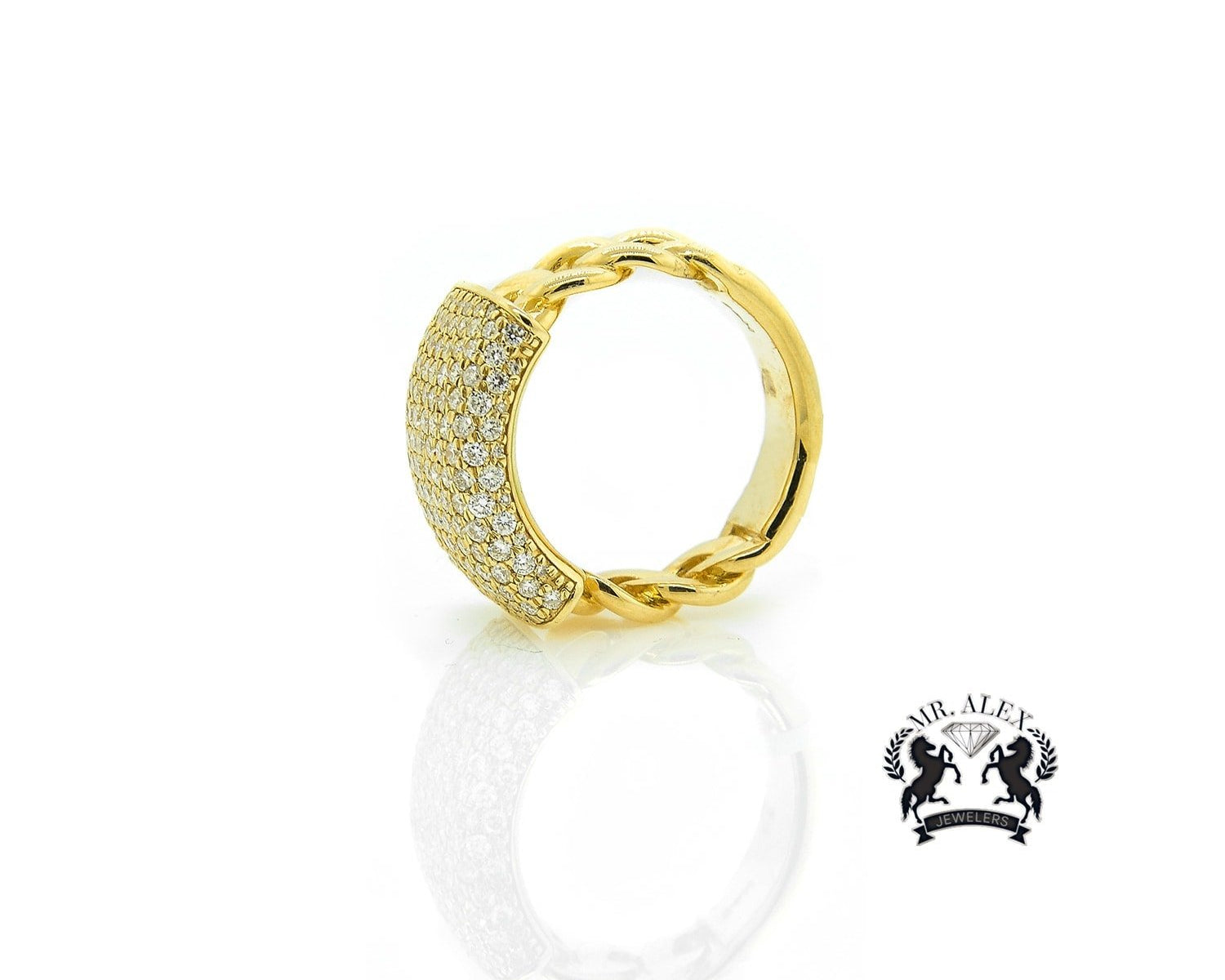 14K Row Diamond Ring 3.25ct - Mr. Alex Jewelry