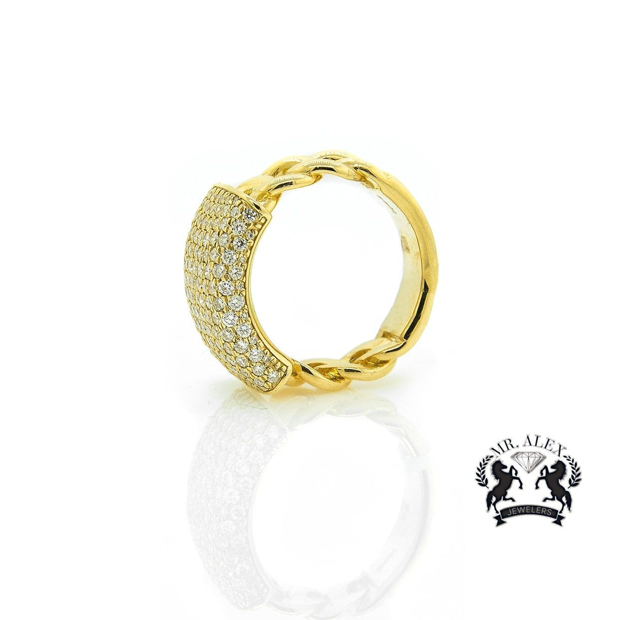 14K Row Diamond Ring 3.25ct - Mr. Alex Jewelry