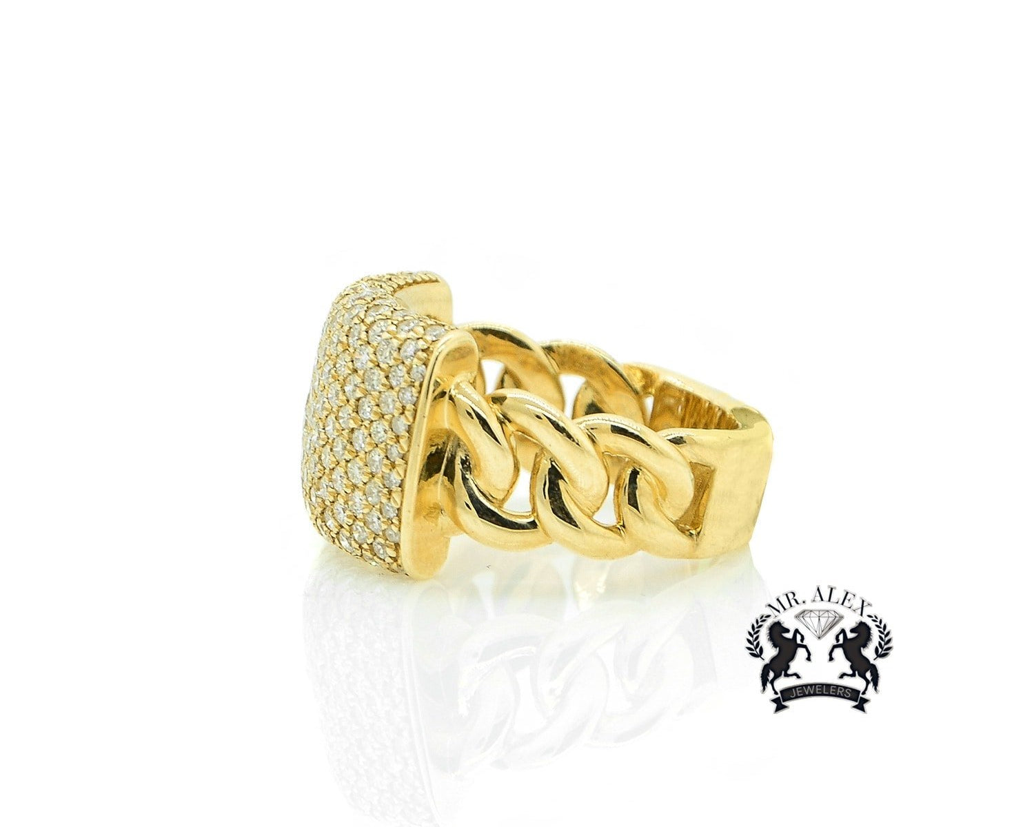 14K Row Diamond Ring 3.25ct - Mr. Alex Jewelry