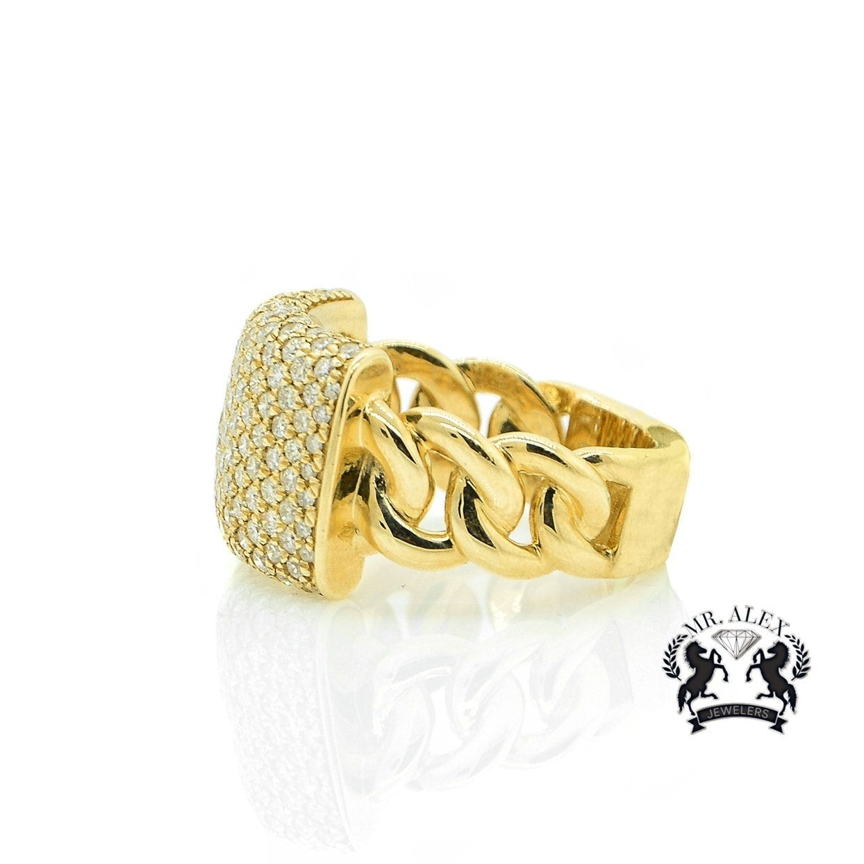 14K Row Diamond Ring 3.25ct - Mr. Alex Jewelry