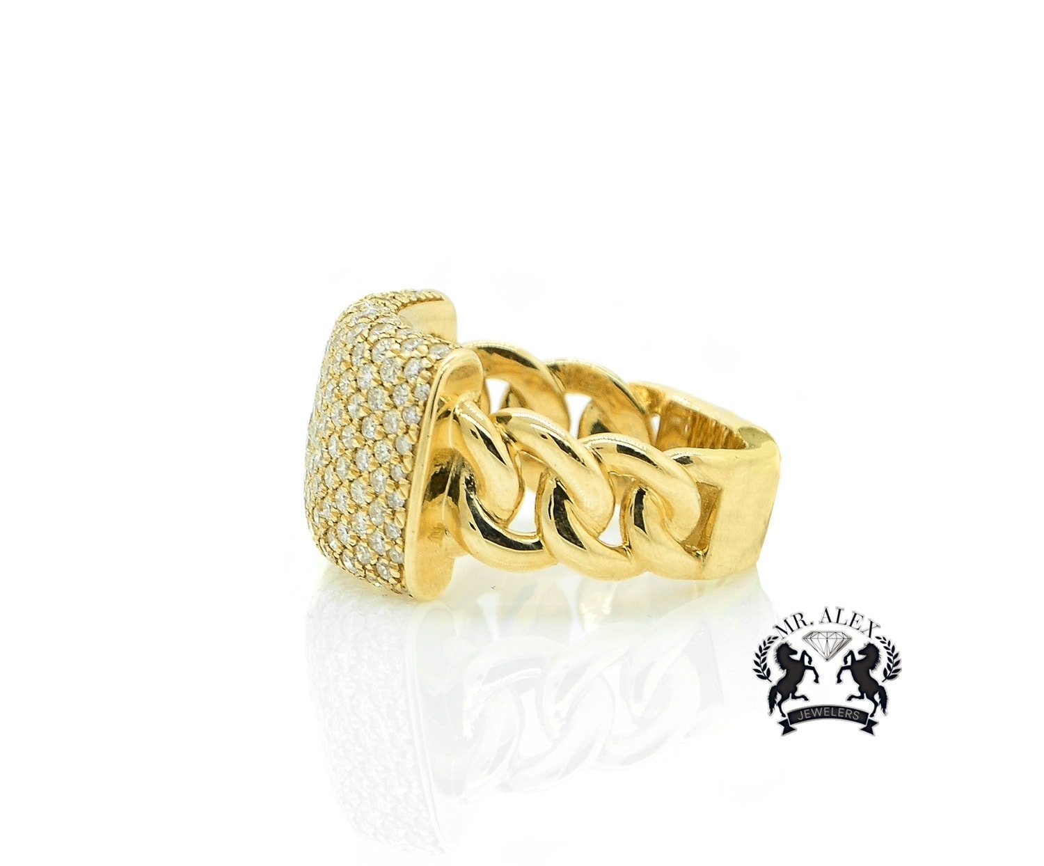 14K Row Diamond Ring 3.25ct - Mr. Alex Jewelry