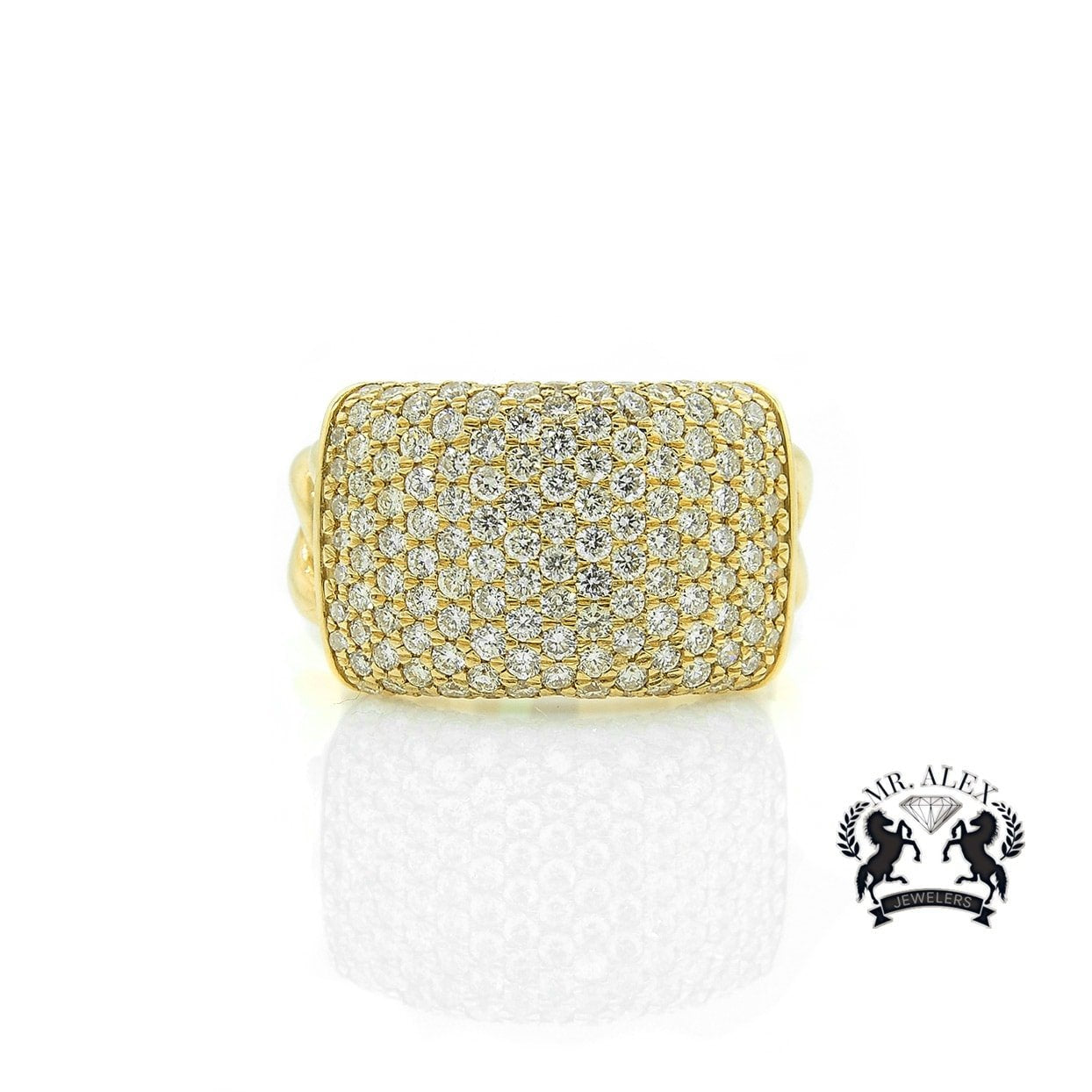 14K Row Diamond Ring 3.25ct - Mr. Alex Jewelry