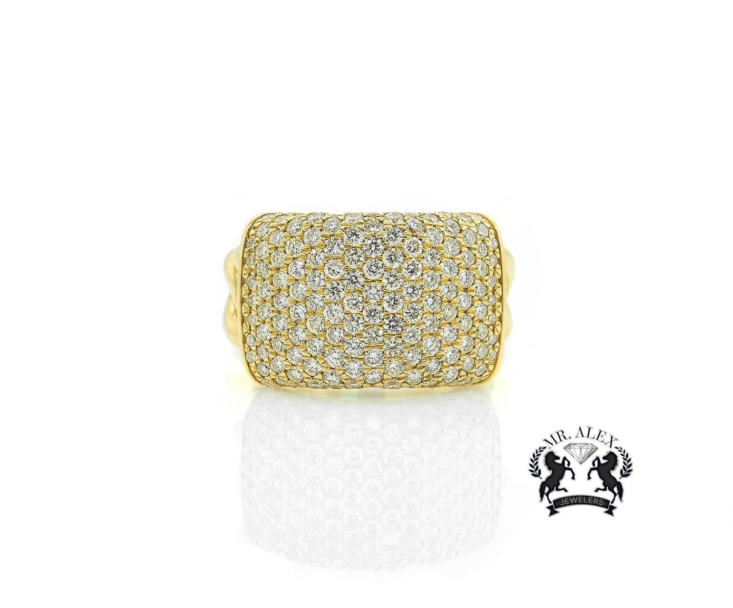 14K Row Diamond Ring 3.25ct - Mr. Alex Jewelry