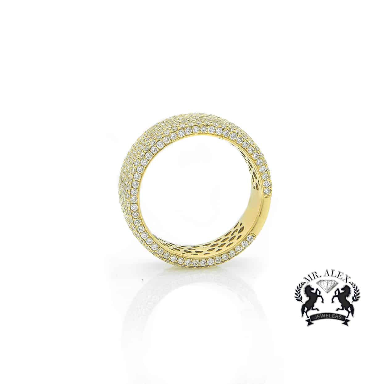 14K Seven Row Diamond Ring 4.39ct - Mr. Alex Jewelry