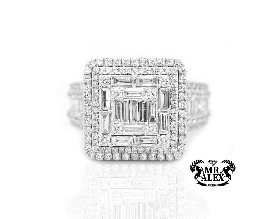 14k Sovereign Stone Band Diamond Ring 4.70ct - Mr. Alex Jewelry