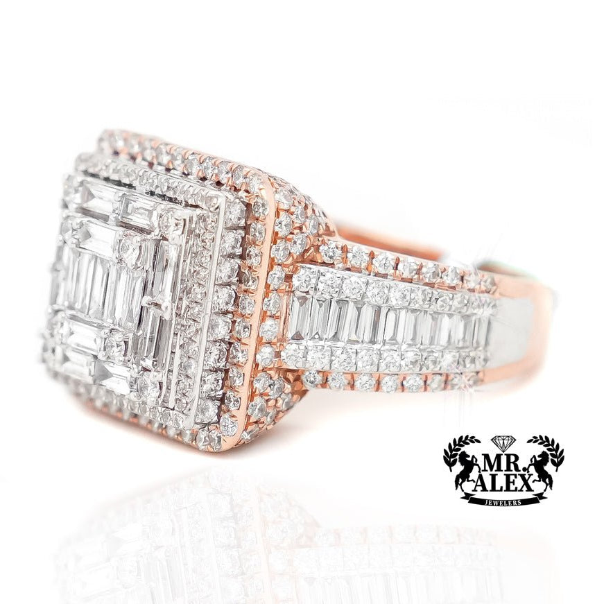 14k Sovereign Stone Band Diamond Ring 4.70ct - Mr. Alex Jewelry