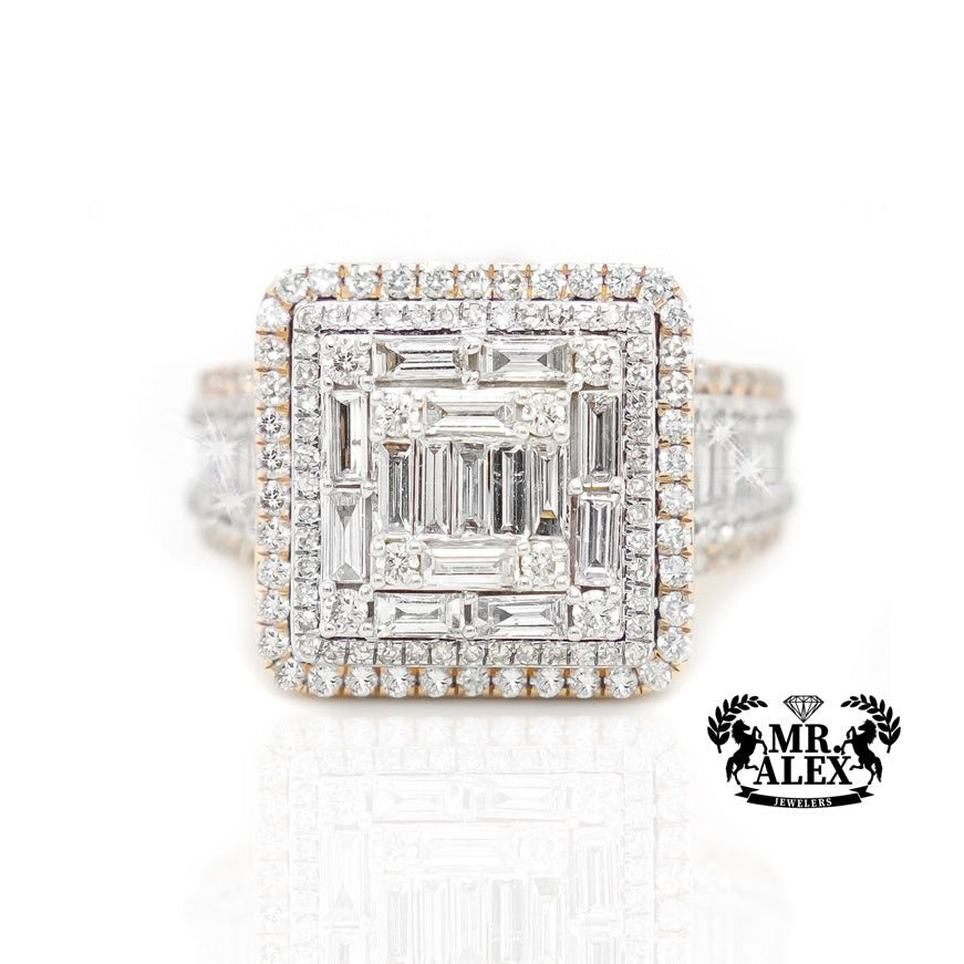 14k Sovereign Stone Band Diamond Ring 4.70ct - Mr. Alex Jewelry