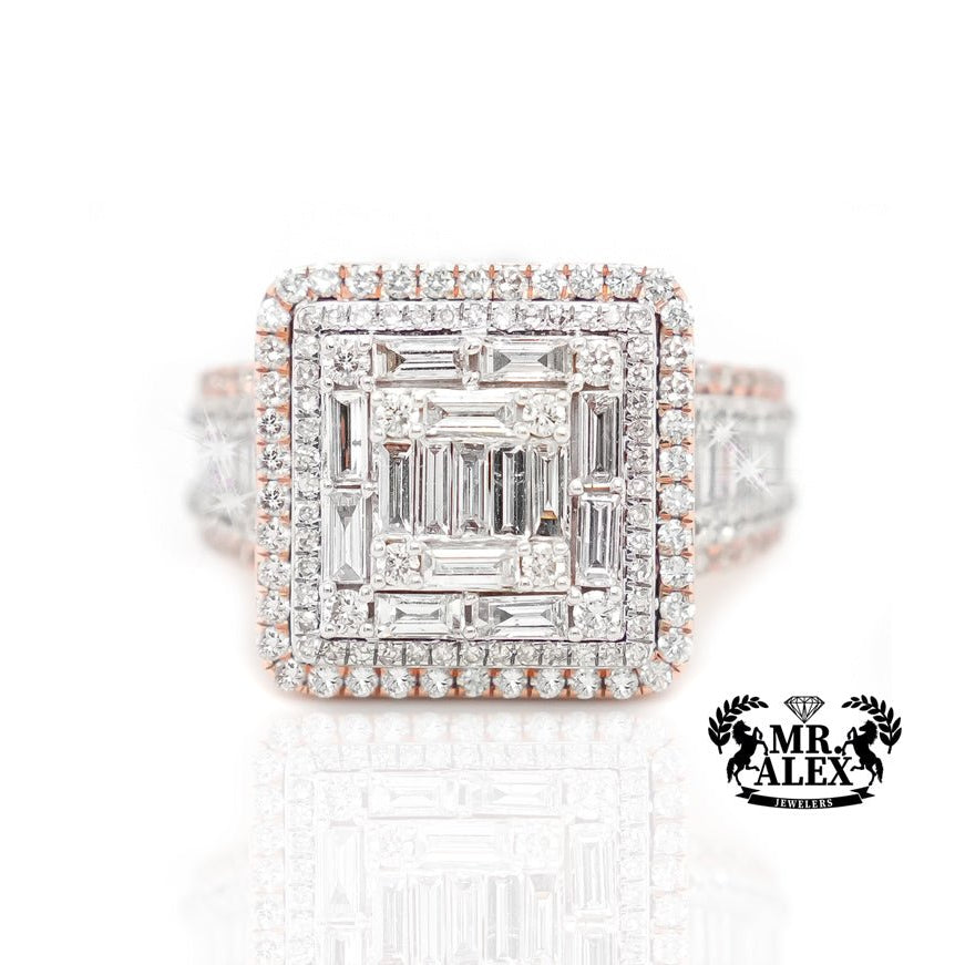14k Sovereign Stone Band Diamond Ring 4.70ct - Mr. Alex Jewelry