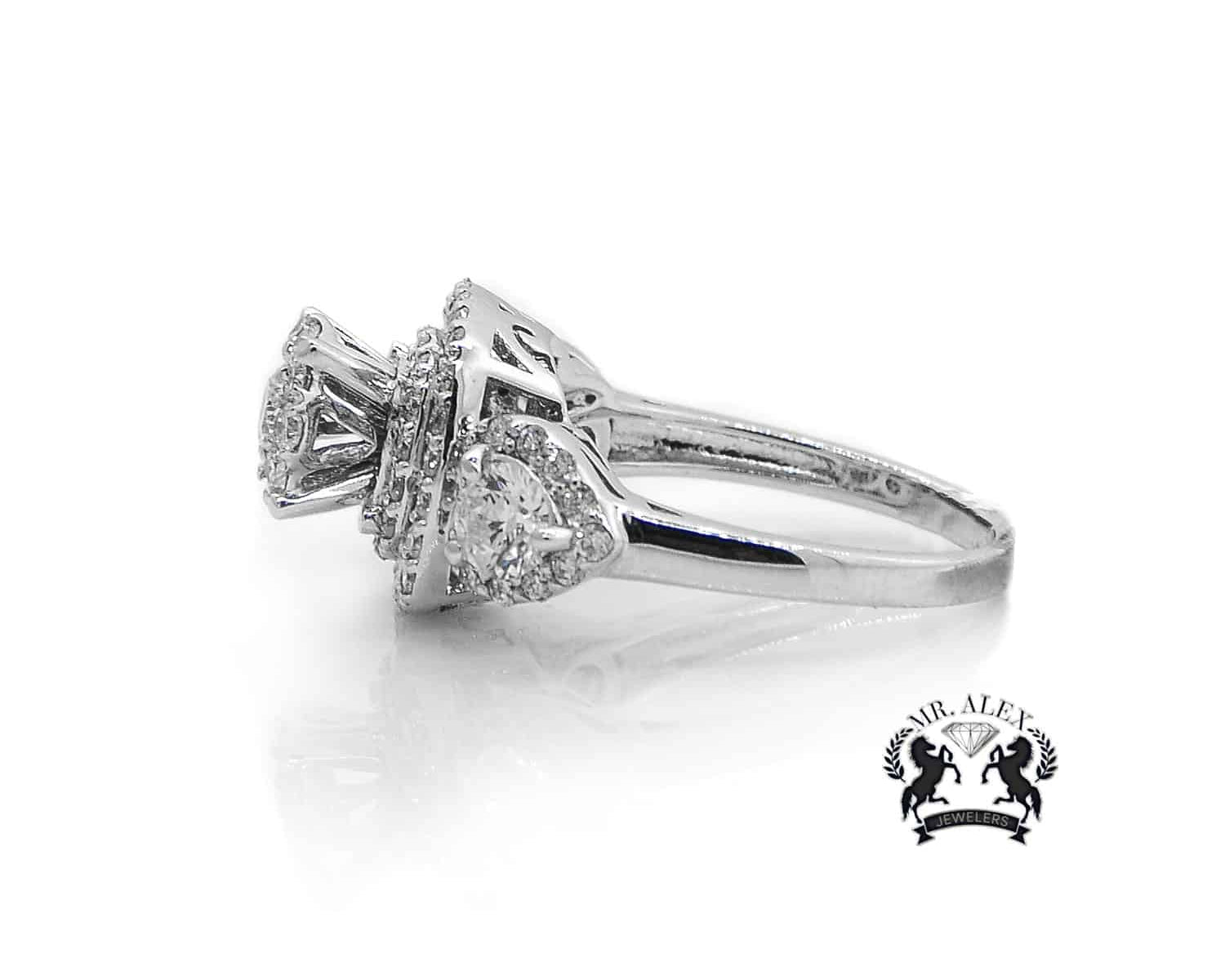 14K Square Cluster Diamond Ring 1.94ct - Mr. Alex Jewelry