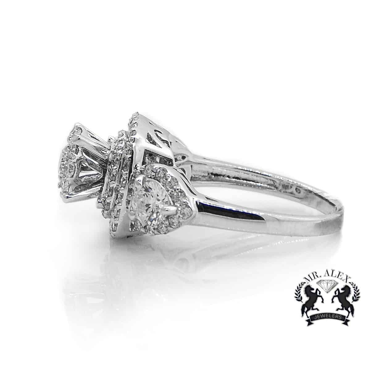 14K Square Cluster Diamond Ring 1.94ct - Mr. Alex Jewelry