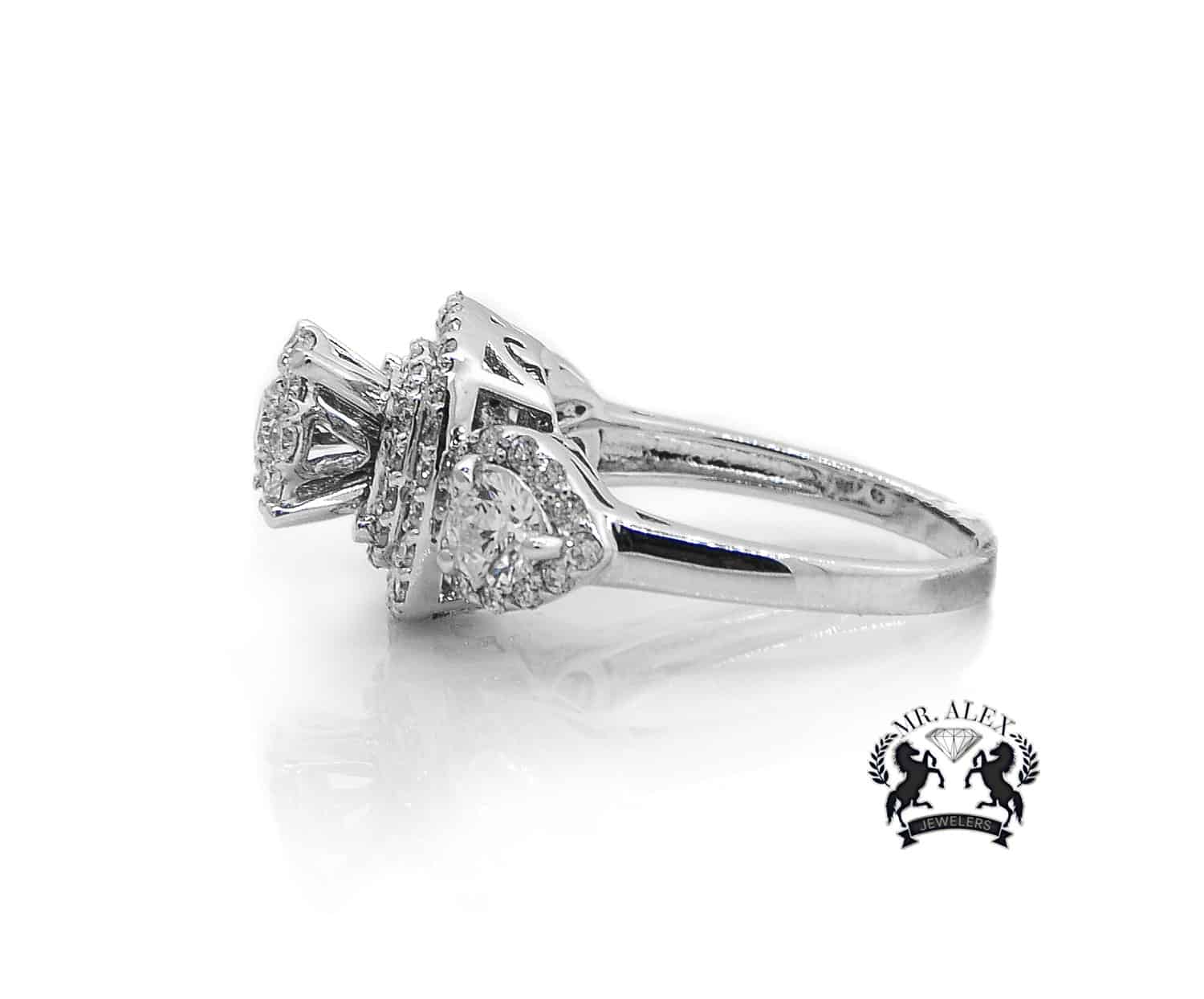 14K Square Cluster Diamond Ring 1.94ct - Mr. Alex Jewelry