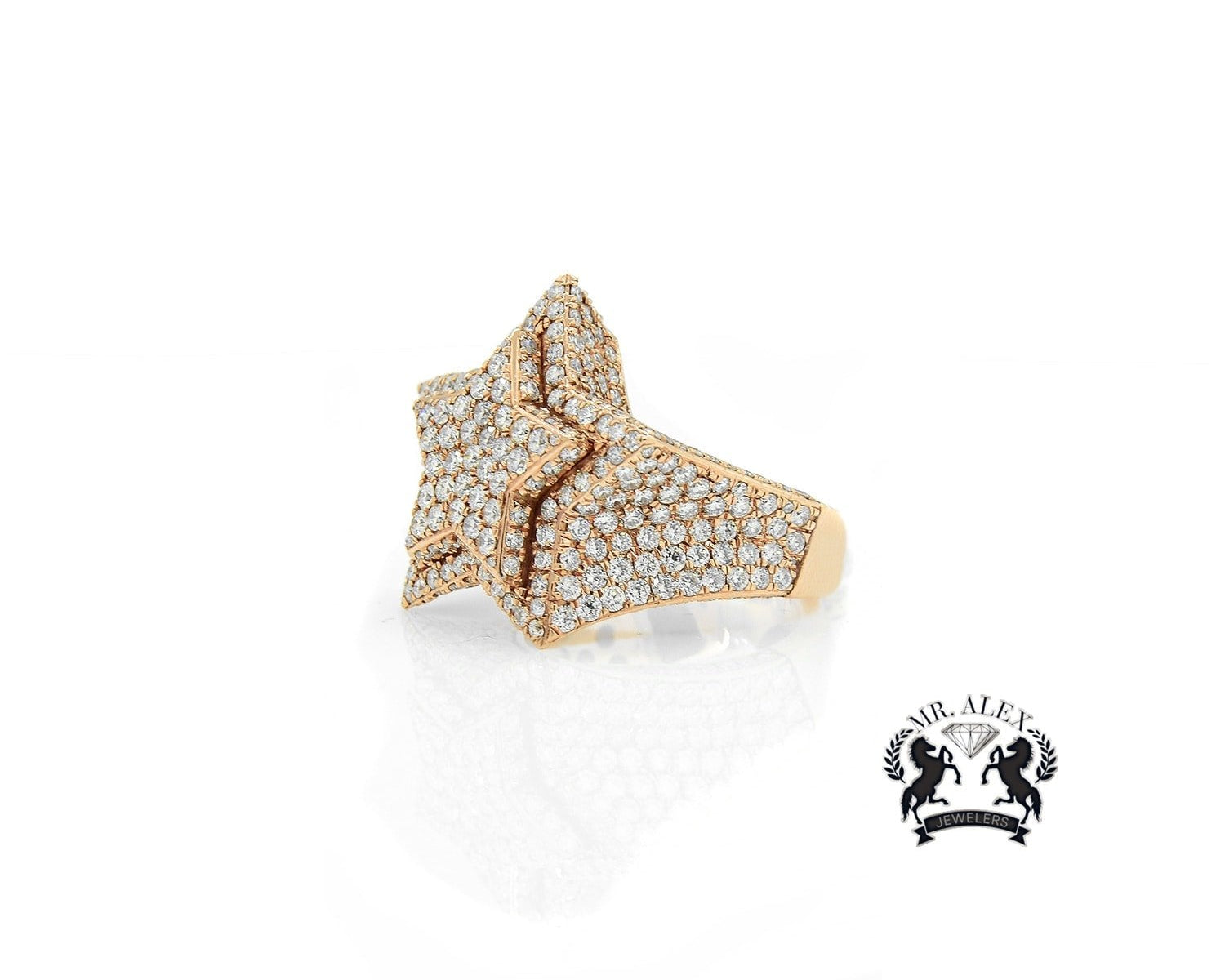 14K Star Diamond Ring 7.50ct - Mr. Alex Jewelry