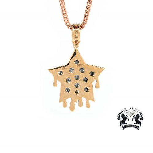 14k Star Pendant 4.00ct Rose Gold - Mr. Alex Jewelry