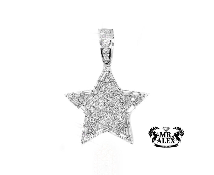 14k Stellar Shine Diamond Star Pendant 1.75ct - Mr. Alex Jewelry