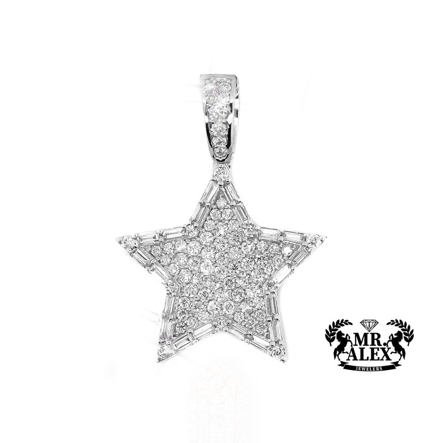 14k Stellar Shine Diamond Star Pendant 1.75ct - Mr. Alex Jewelry