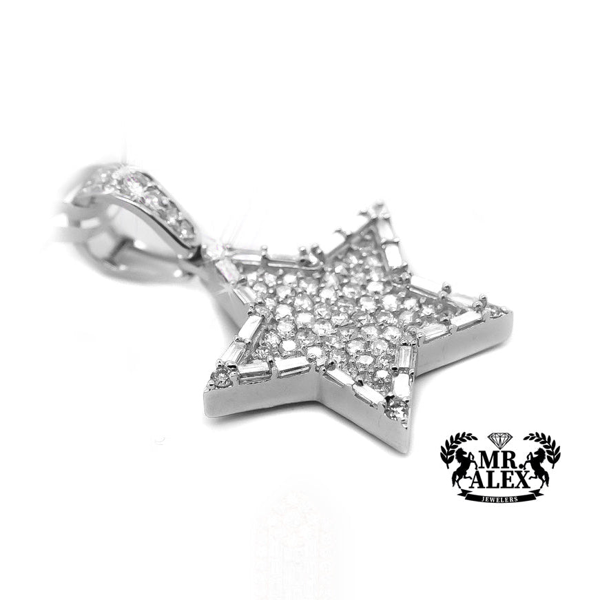 14k Stellar Shine Diamond Star Pendant 1.75ct - Mr. Alex Jewelry
