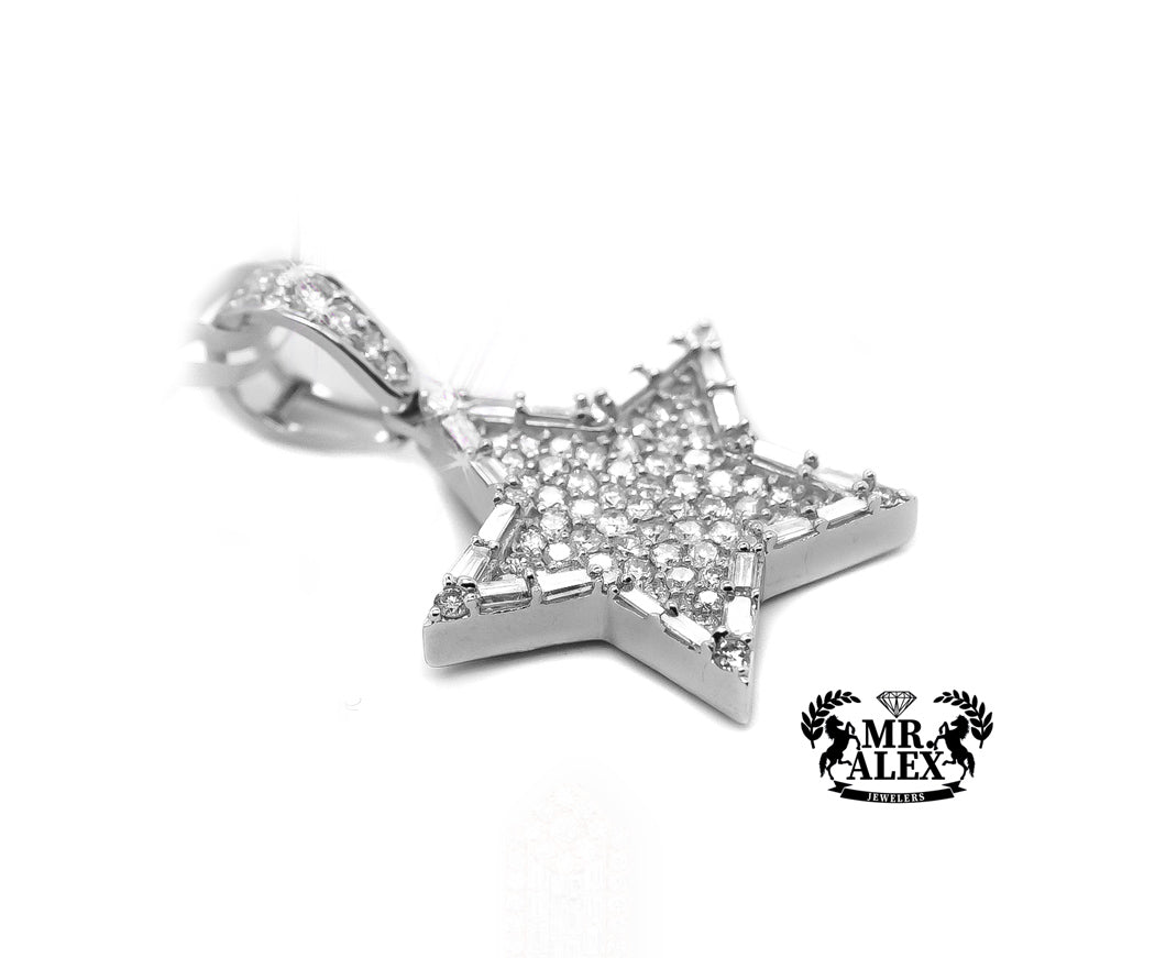 14k Stellar Shine Diamond Star Pendant 1.75ct - Mr. Alex Jewelry