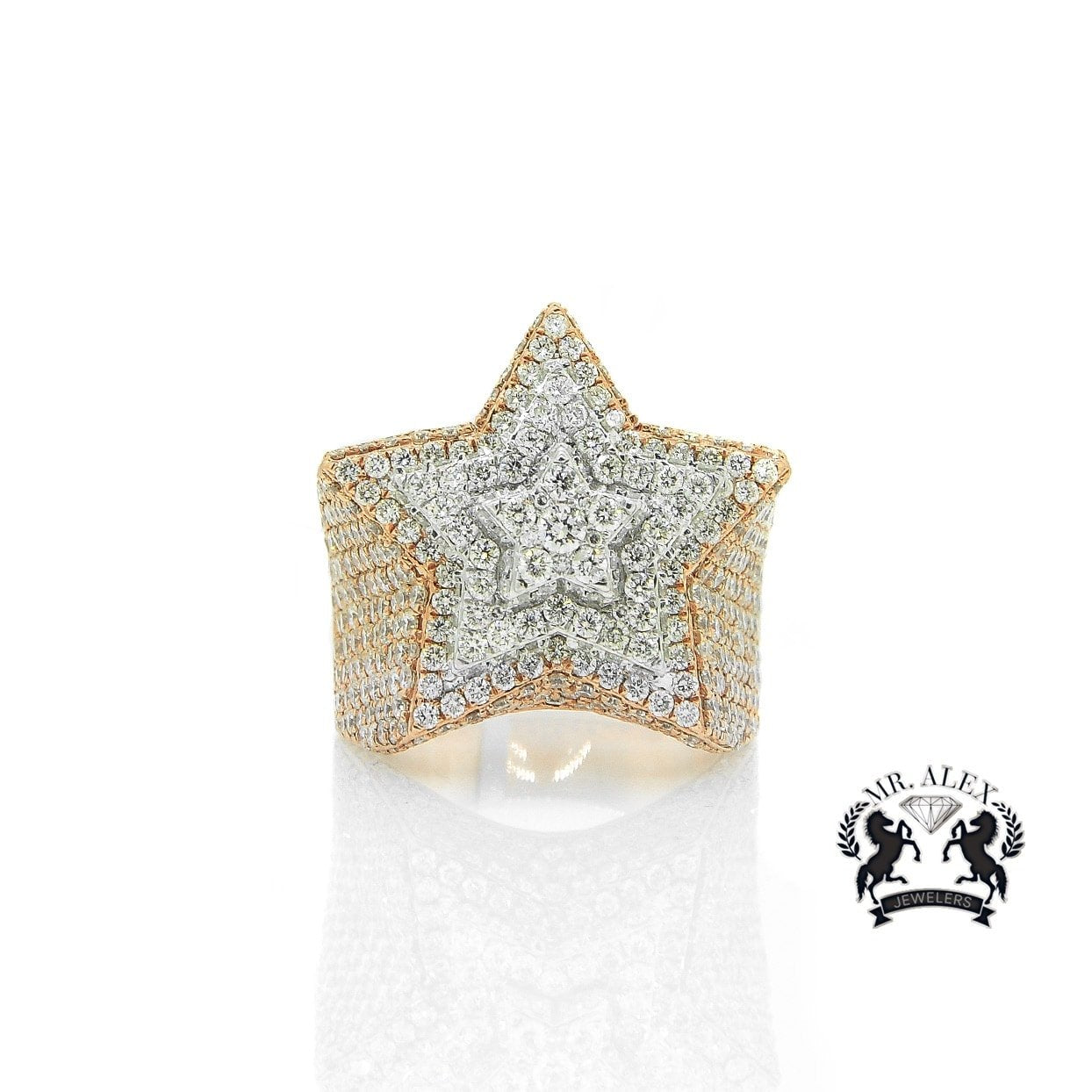 14K Super Star Diamond Ring 8.00ct - Mr. Alex Jewelry