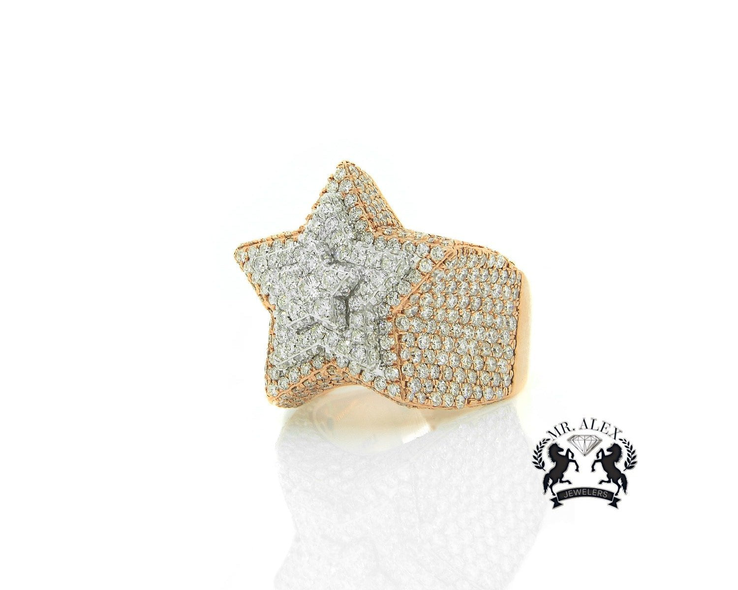 14K Super Star Diamond Ring 8.00ct - Mr. Alex Jewelry