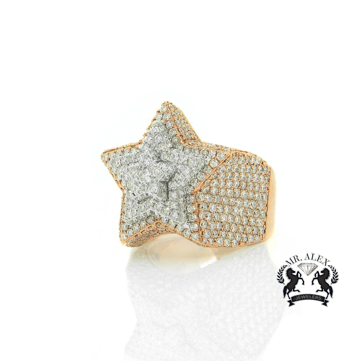 14K Super Star Diamond Ring 8.00ct - Mr. Alex Jewelry