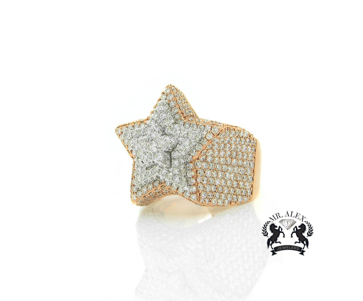 14K Super Star Diamond Ring 8.00ct - Mr. Alex Jewelry