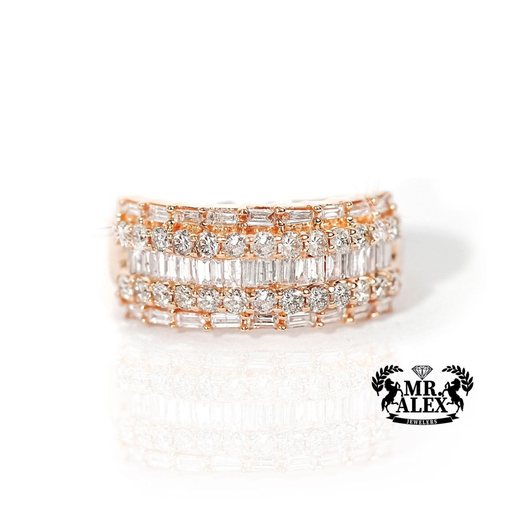 14k Triple Band Brilliance Diamond Ring 2.00ct - Mr. Alex Jewelry