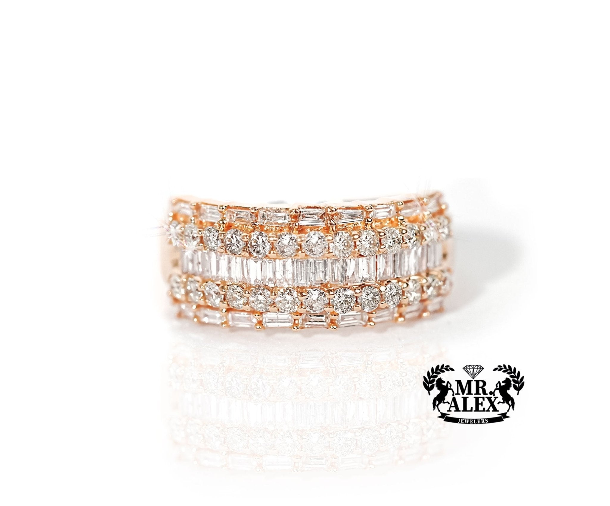 14k Triple Band Brilliance Diamond Ring 2.00ct - Mr. Alex Jewelry