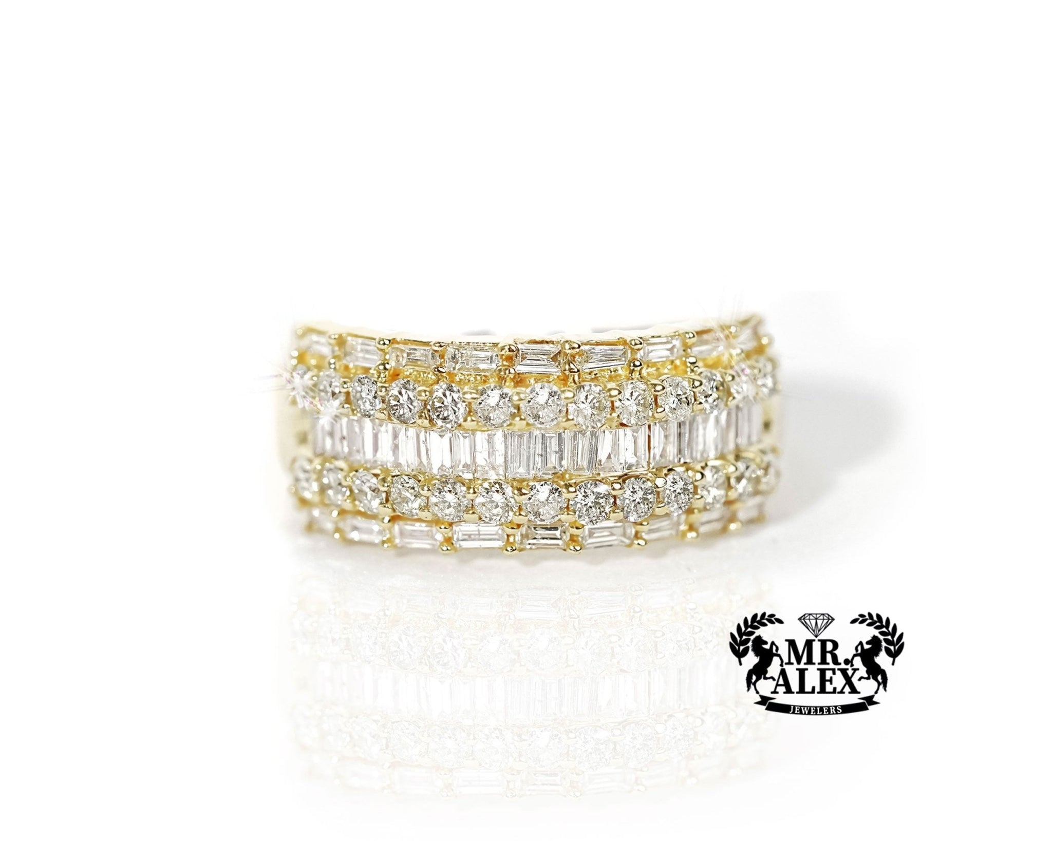 14k Triple Band Brilliance Diamond Ring 2.00ct - Mr. Alex Jewelry