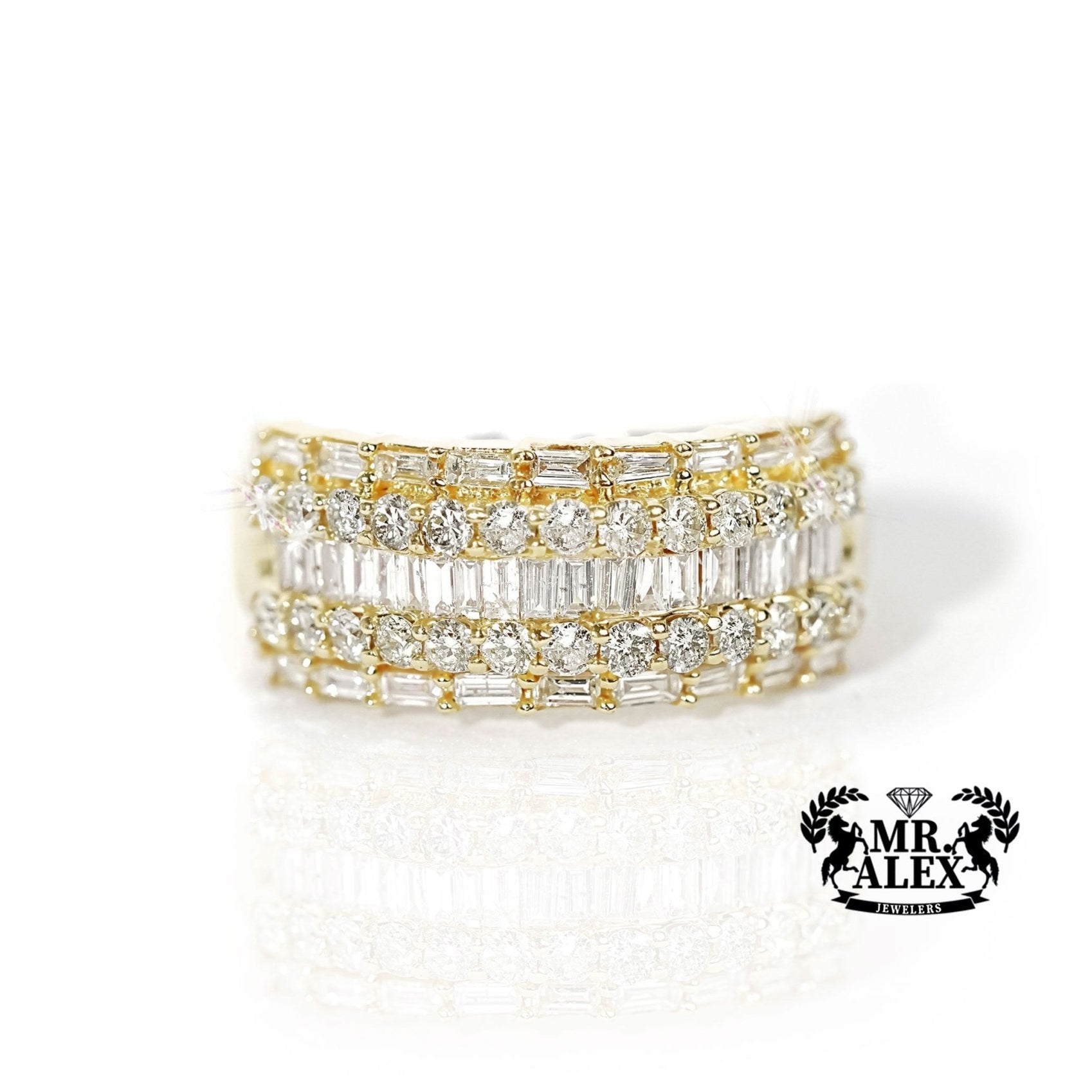 14k Triple Band Brilliance Diamond Ring 2.00ct - Mr. Alex Jewelry