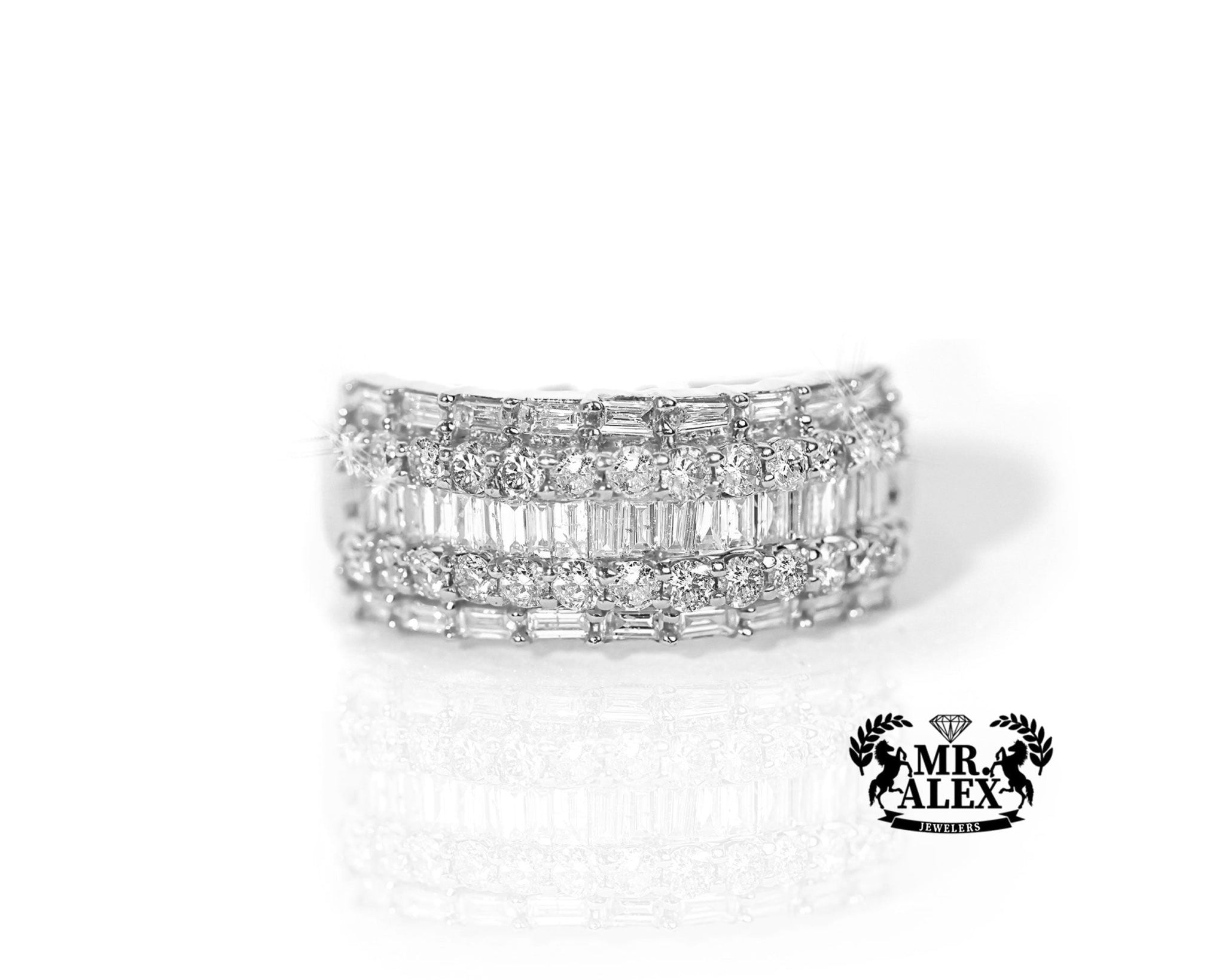 14k Triple Band Brilliance Diamond Ring 2.00ct - Mr. Alex Jewelry