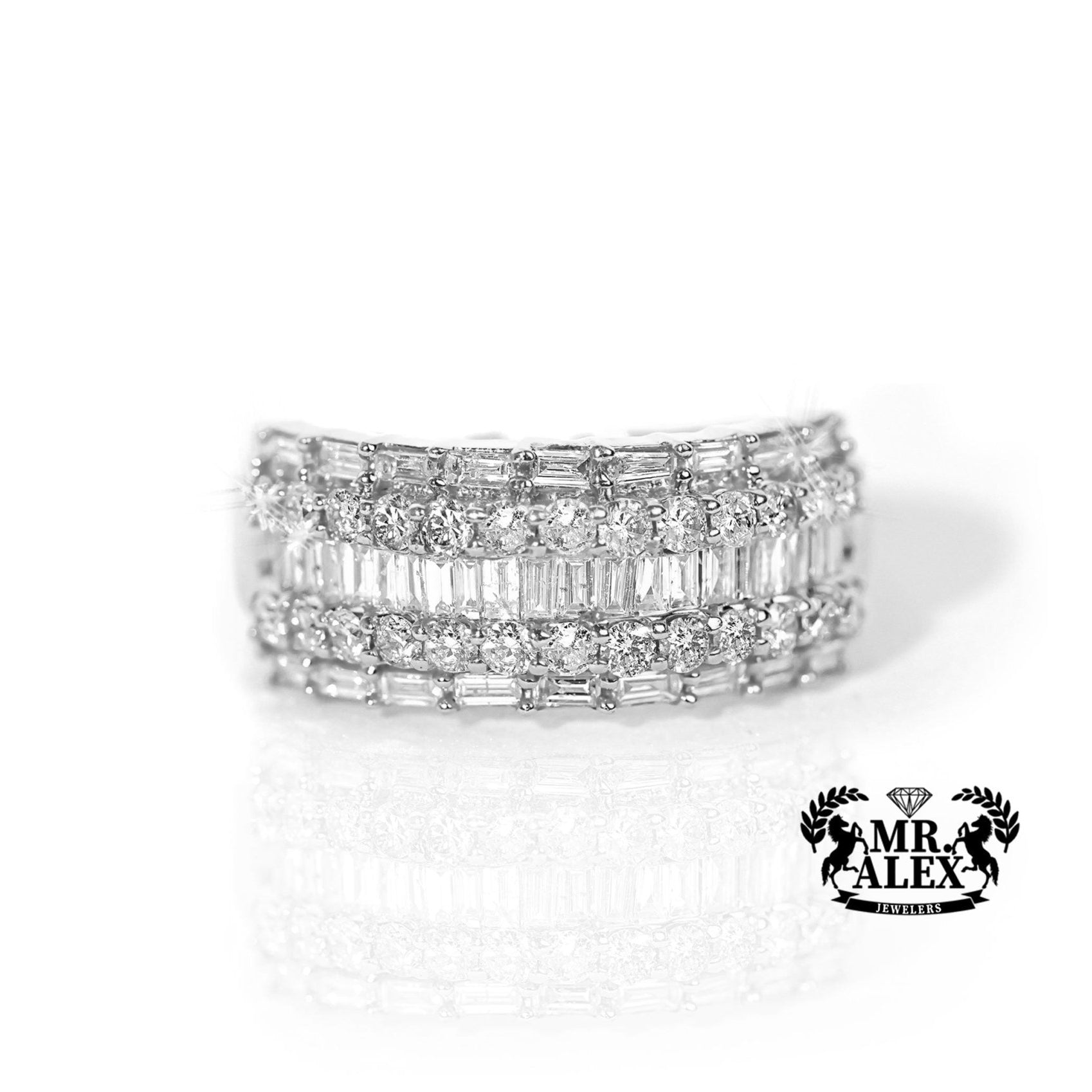 14k Triple Band Brilliance Diamond Ring 2.00ct - Mr. Alex Jewelry