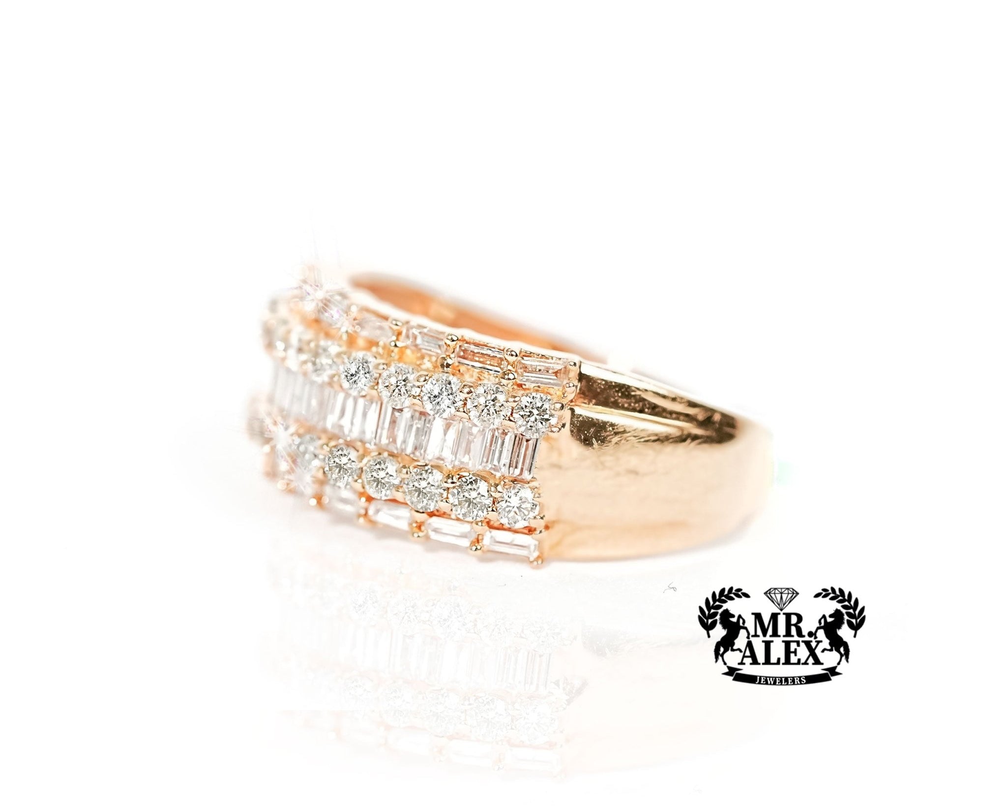 14k Triple Band Brilliance Diamond Ring 2.00ct - Mr. Alex Jewelry