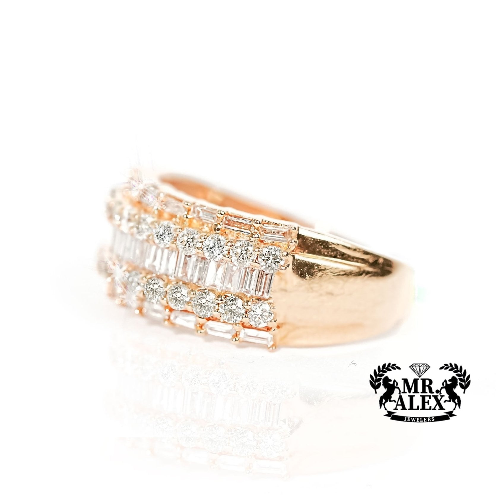 14k Triple Band Brilliance Diamond Ring 2.00ct - Mr. Alex Jewelry