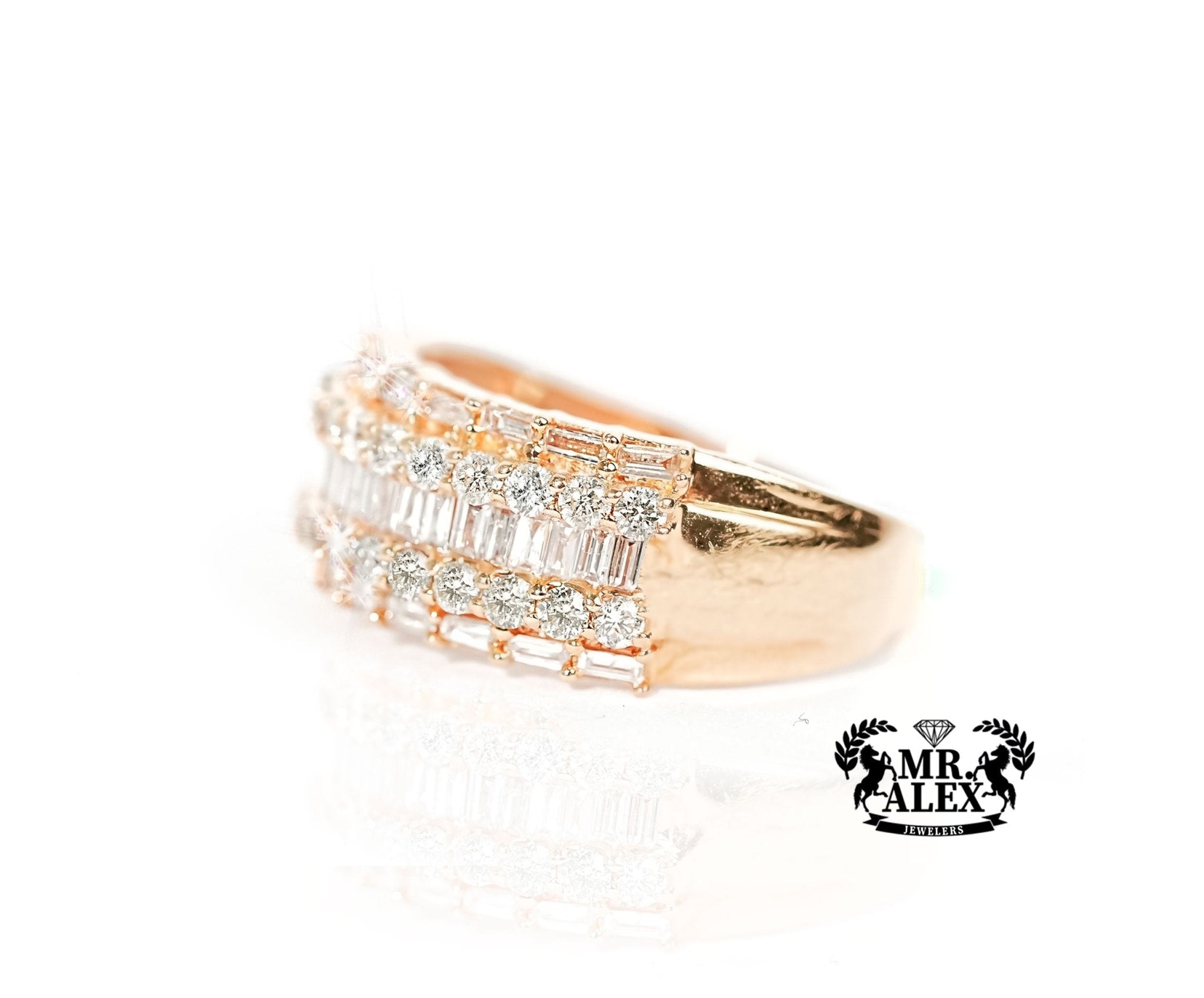 14k Triple Band Brilliance Diamond Ring 2.00ct - Mr. Alex Jewelry