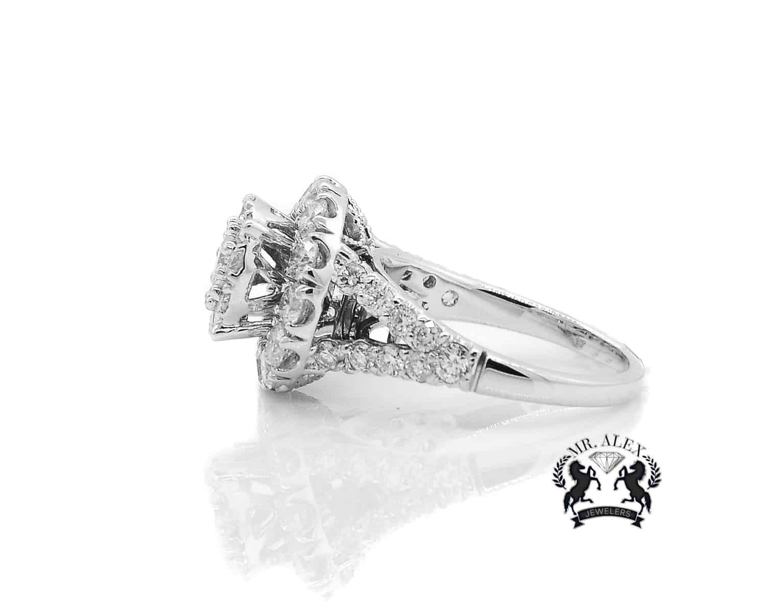 14K Two Circles Diamond Ring 2.91ct - Mr. Alex Jewelry