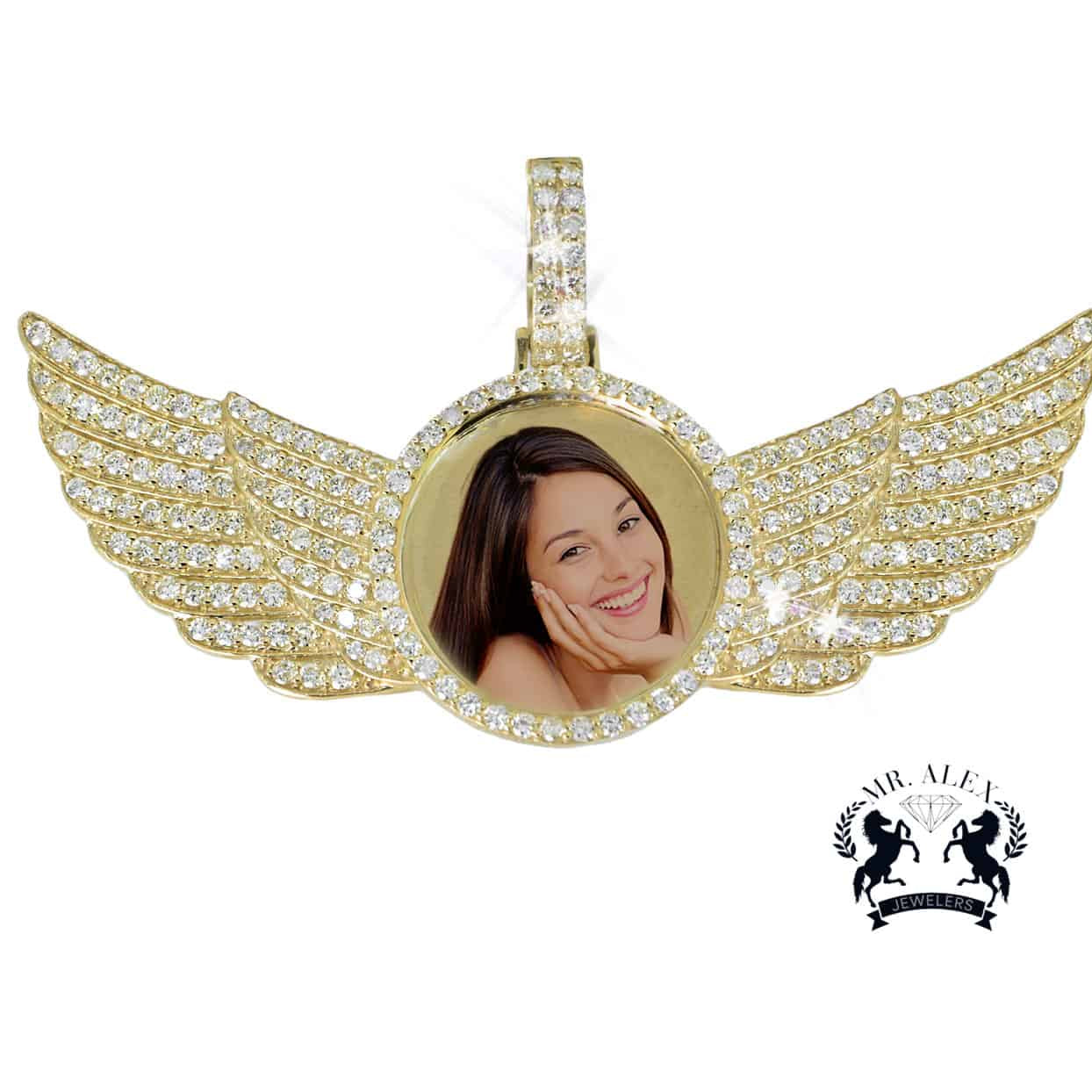 Custom Diamond Memory Charm with Flying Diamond 3.25ct - Mr. Alex Jewelry
