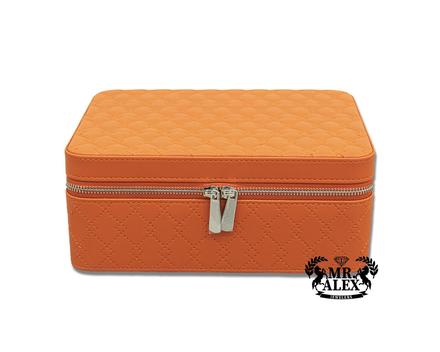 Leather Jewelry Black Case - 4 Watches and Five Stackable Trays - Mr. Alex Jewelry