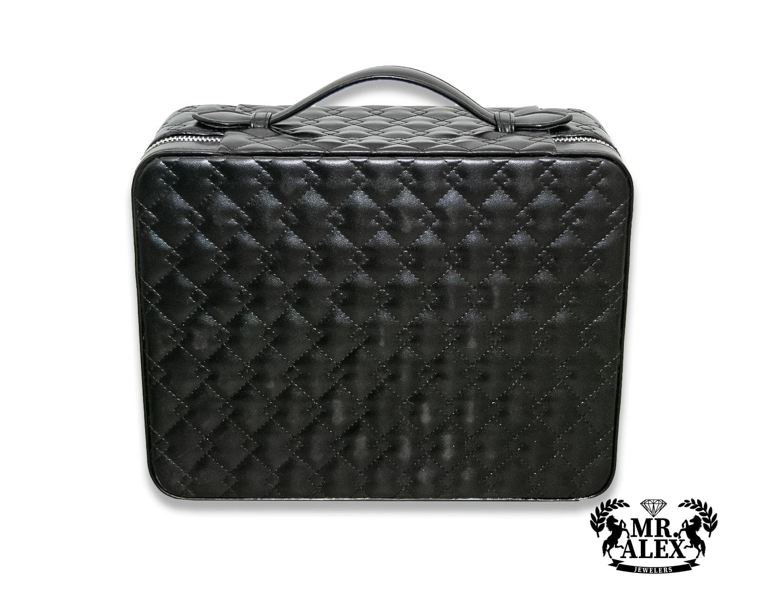 Leather Jewelry Orange Case - 4 Watches and Five Stackable Trays - Mr. Alex Jewelry